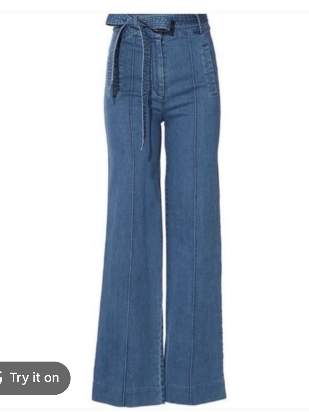 Cleobella High-Waist Flare belted Jeans Belt